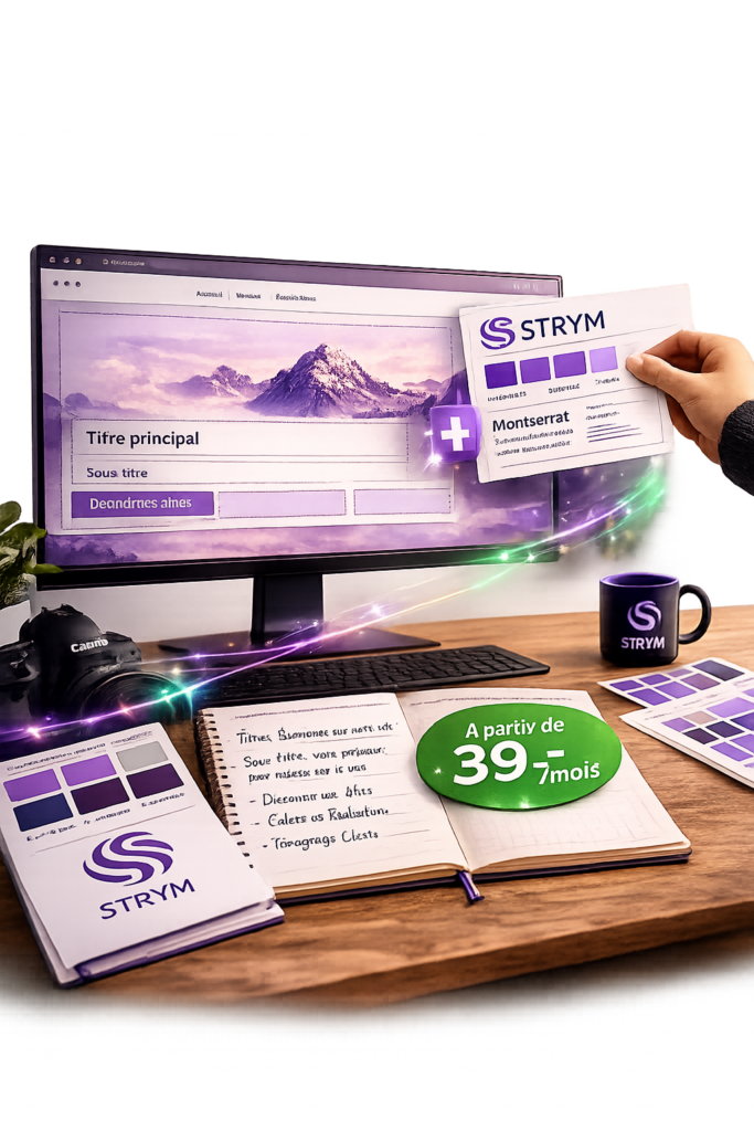 Solution complète STRYM : site internet et identité visuelle